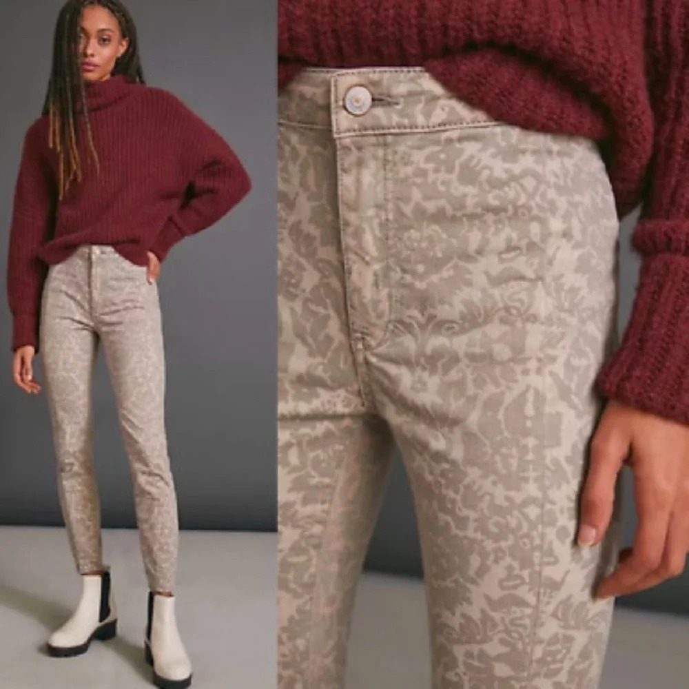 NWT Anthropologie | Pilcro Flocked High Rise Leggings 25P